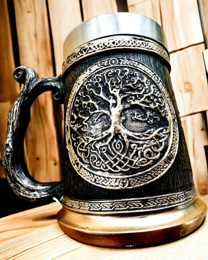 Nordic Cup Tree of Life - Masterful Craftsmanship, 600 ml, personalization option with engraving