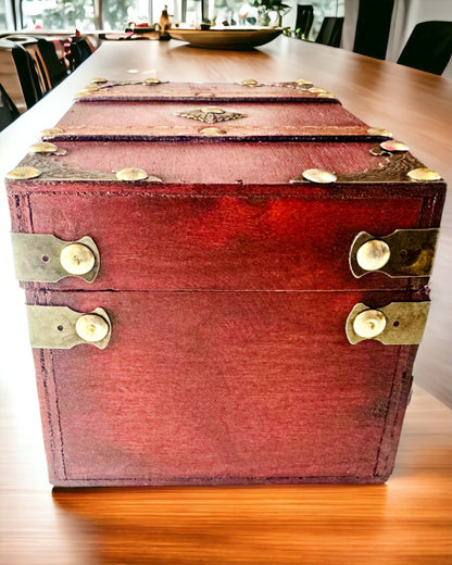 Wooden Box 'Pirate Treasure Chest' – Vintage Jewelry and Trinket Box