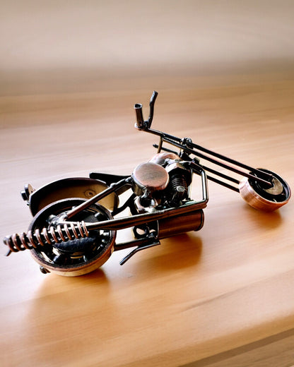 Handmade Iron Motorcycle Model, Chopper, customization, engraving for a gift