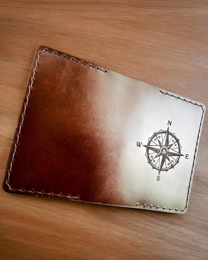 "Traveler" Case - Leather Passport Holder, personalization with engraving - 2 color variants