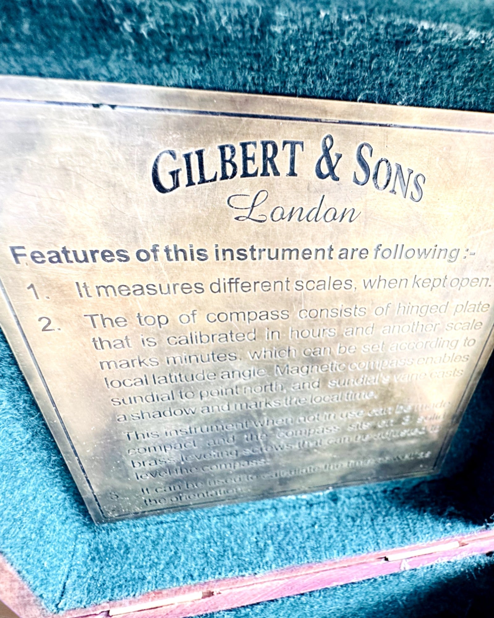 Large Wooden Compass Box "Gilbert & Sons" with Engraving Option