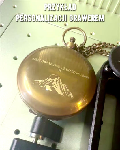 "Traveler" Navigation Compass with engraving, personalization – Handcrafted by Indian Artisans