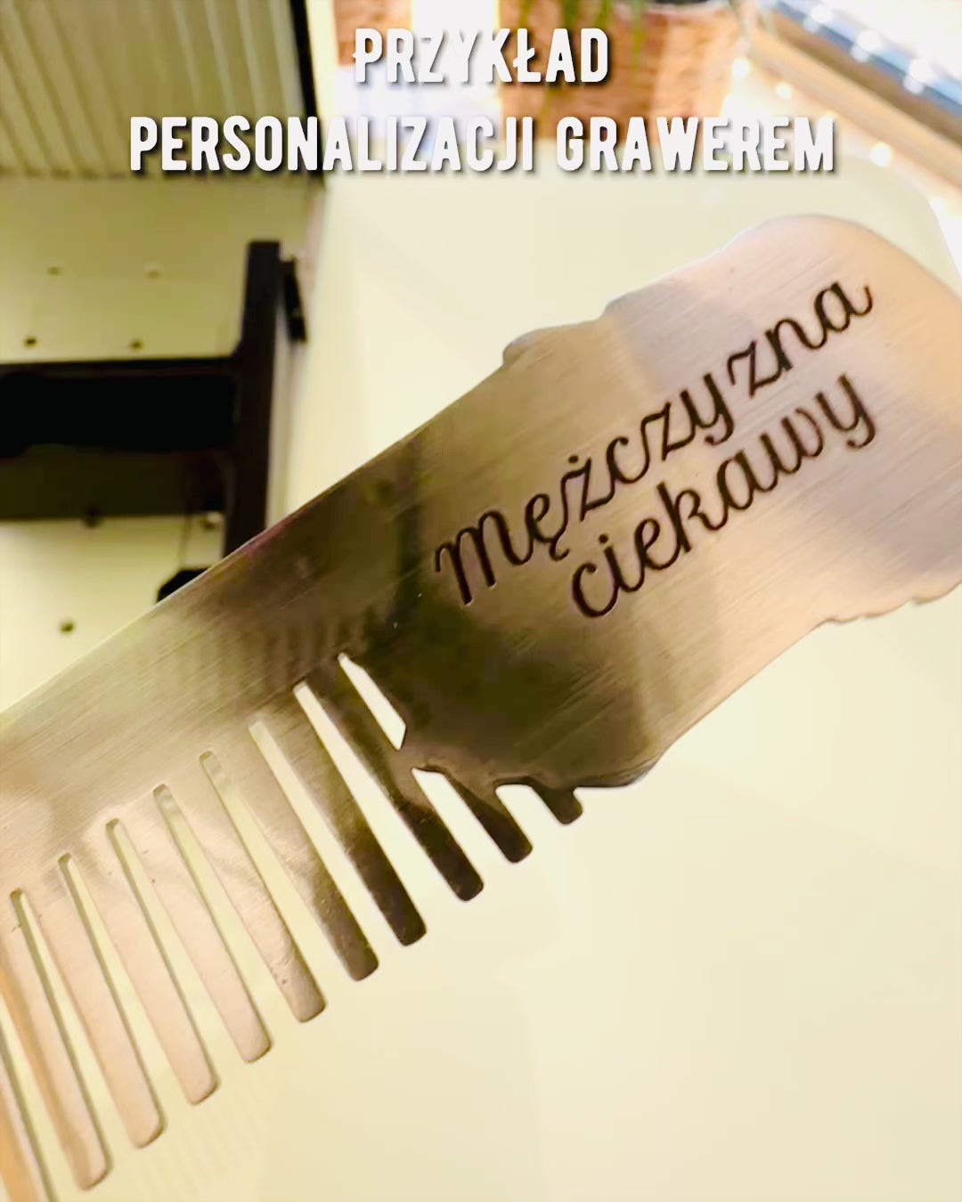 GroomMaster - Elegant Metal Comb with Engraving, personalization with engraving