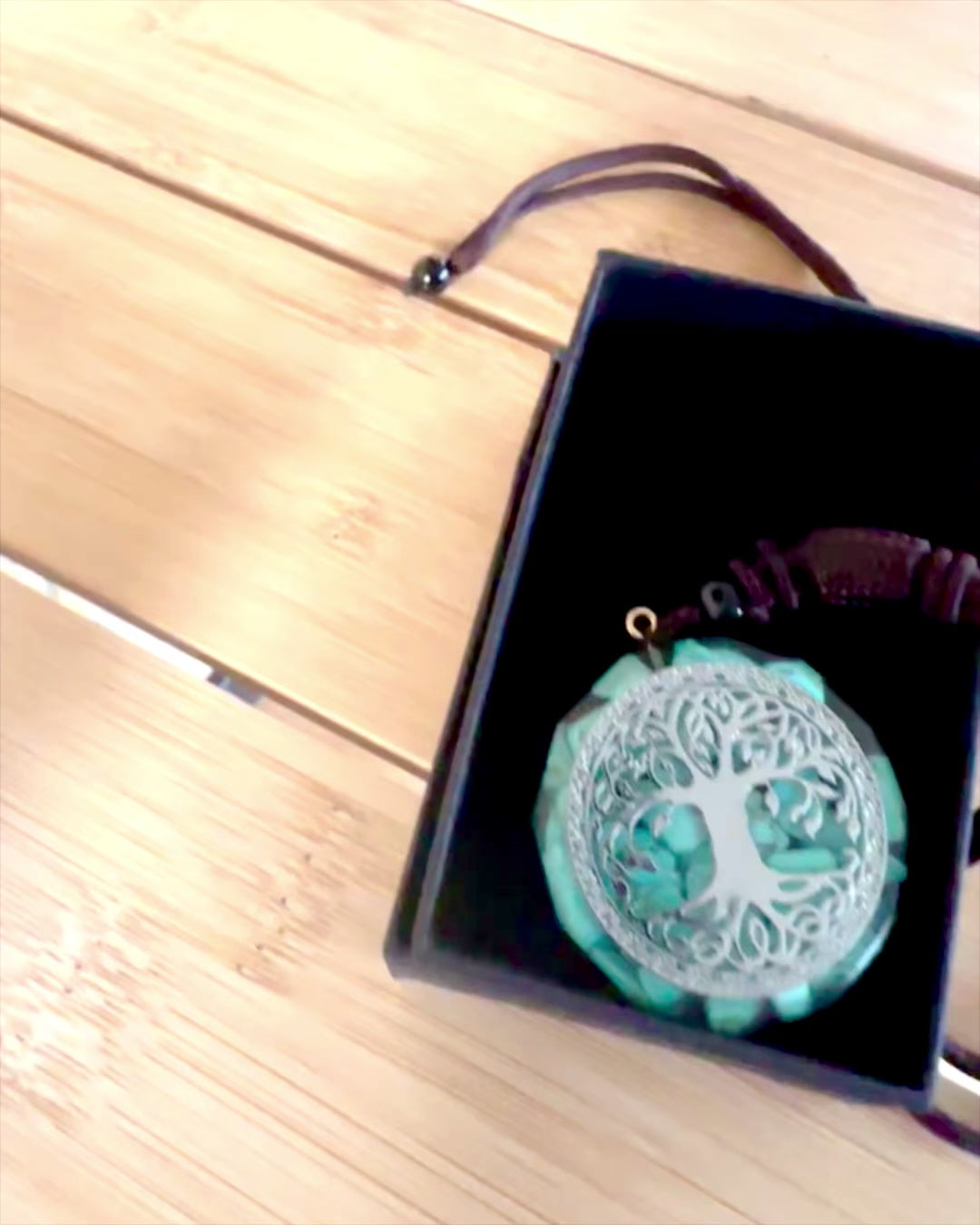 Amulet "Tree of Life" with turquoise – Your personal strength, necklace for a gift, personalization with engraving