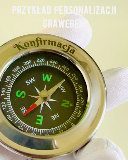 Stainless Steel Camping Compass – Waterproof and Personalized