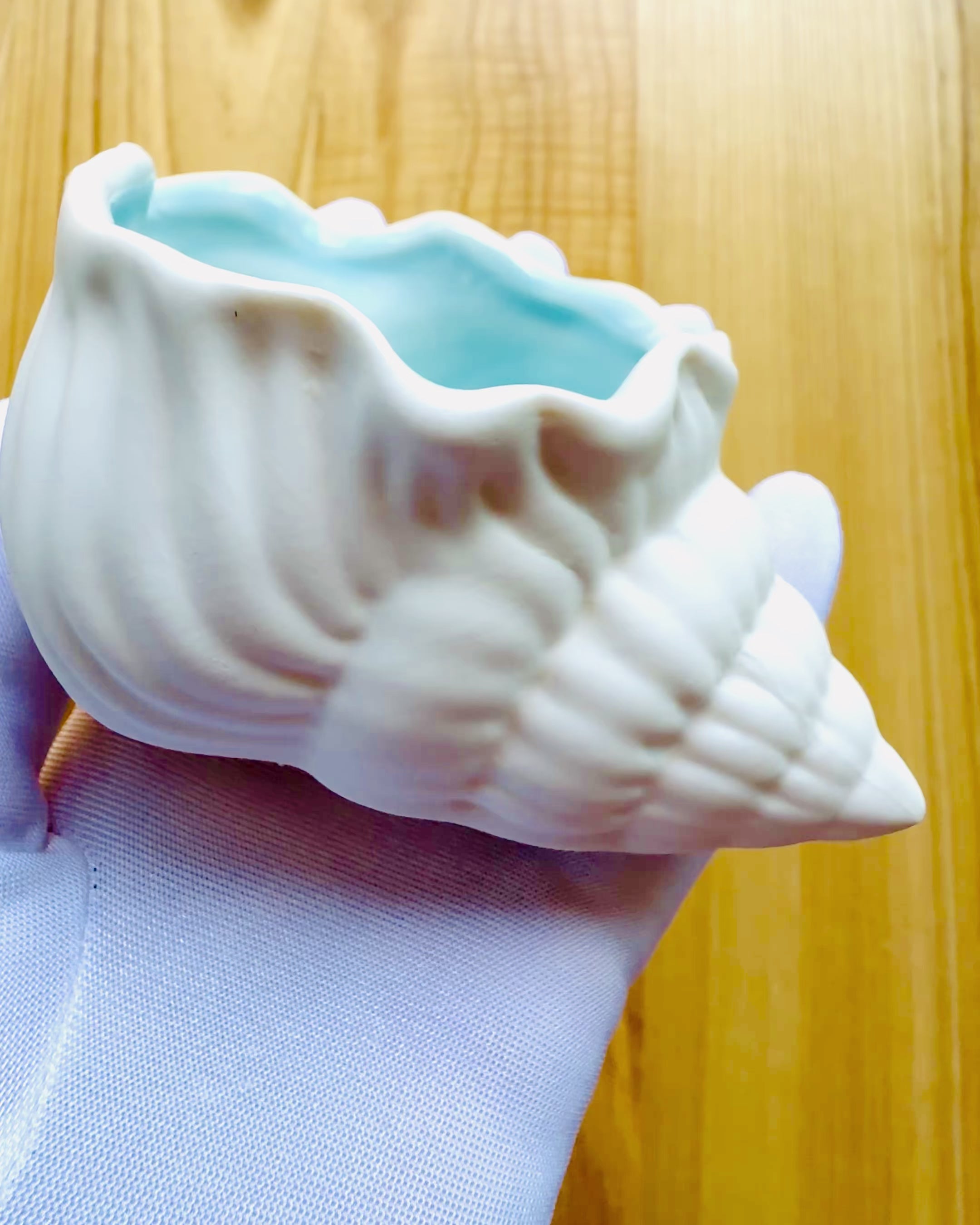 Ceramic Bowl "Sea Shell" - for a gift, personalization with engraving